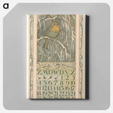 Kalenderblad december met roodborstje - テオ ヴァン ホイテマ Canvas.