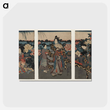 アートポストカード-Fūki Kusa Sono No Yūran
 - 歌川 国貞 Postcard.