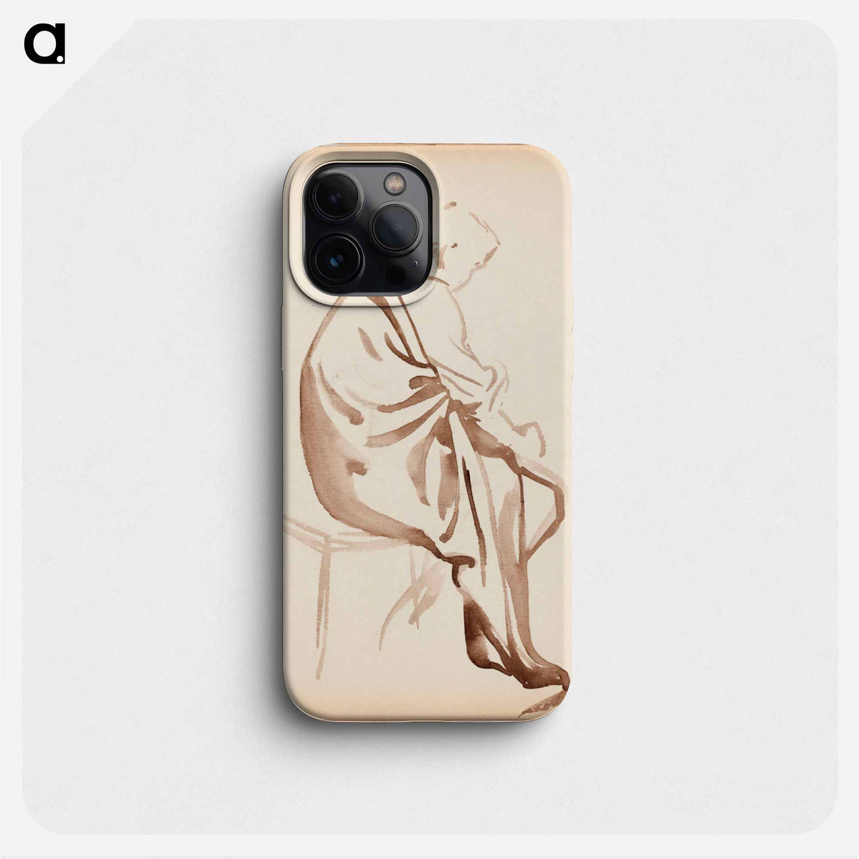 Istuva mies, luonnos mahdollisesti maalaukseen paimenten kumarrus - アルバート エーデルフェルト Phone Case.