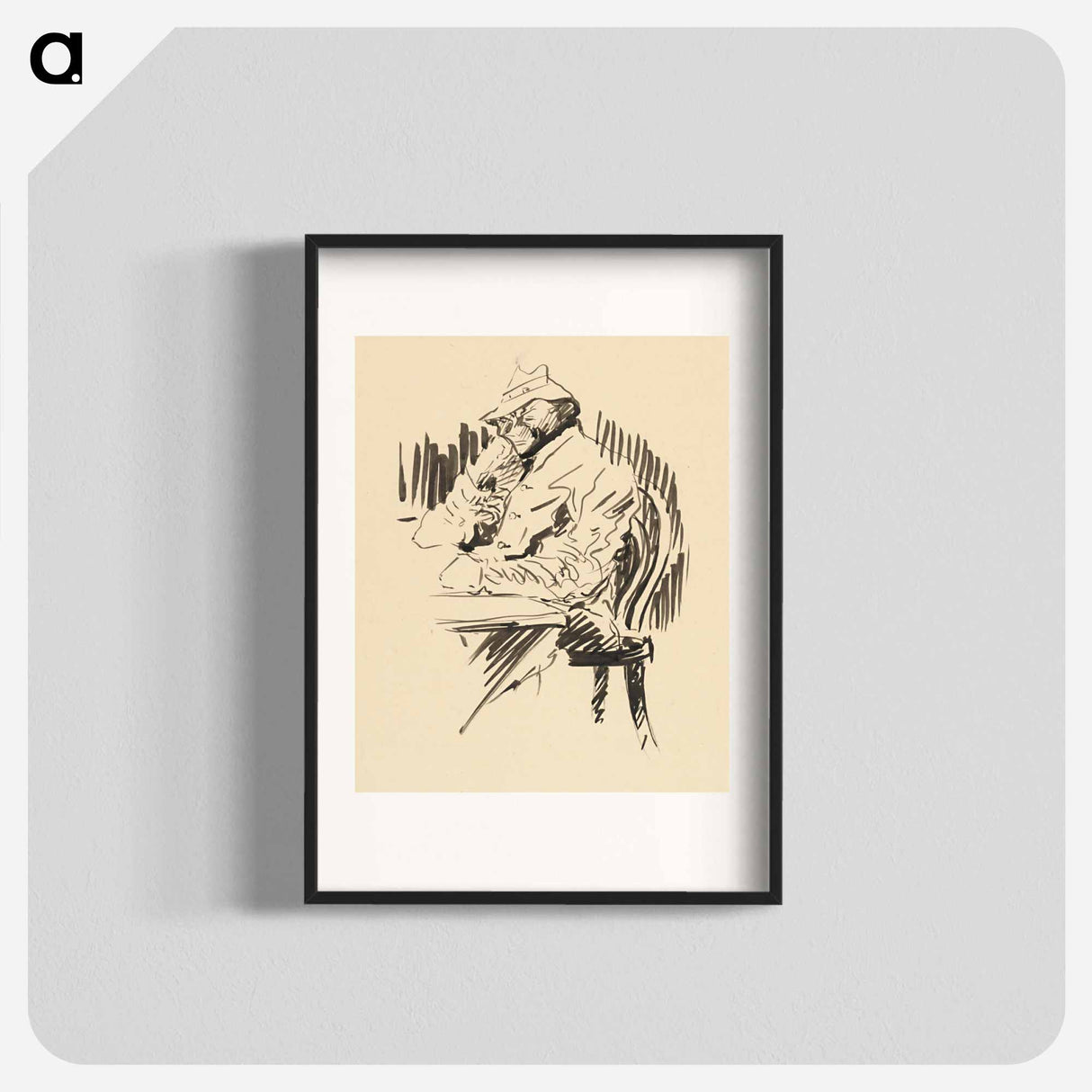 At the table (study) - アーノルド ピーター ワイズ クビンチャン Poster.