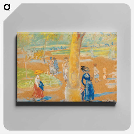 アートパネル-Woman with Umbrella, Washington Square
 - バーンズ・コレクション Canvas.