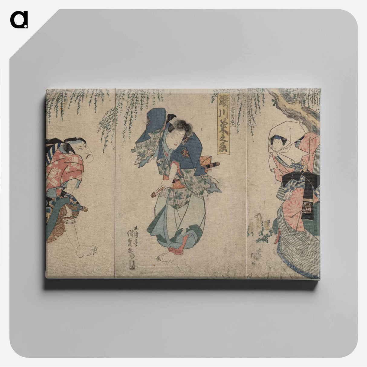 アートパネル-Nakamura Shikan Segawaki Kunojō Nakamura Karoku
 - 歌川 国貞 Canvas.