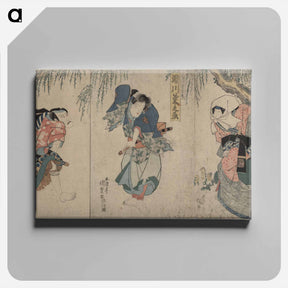 アートパネル-Nakamura Shikan Segawaki Kunojō Nakamura Karoku
 - 歌川 国貞 Canvas.