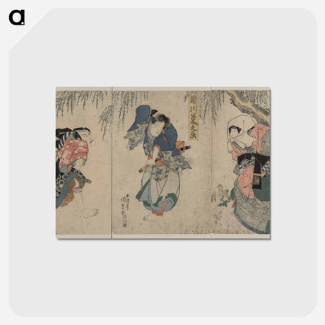 アートポストカード-Nakamura Shikan Segawaki Kunojō Nakamura Karoku
 - 歌川 国貞 Postcard.