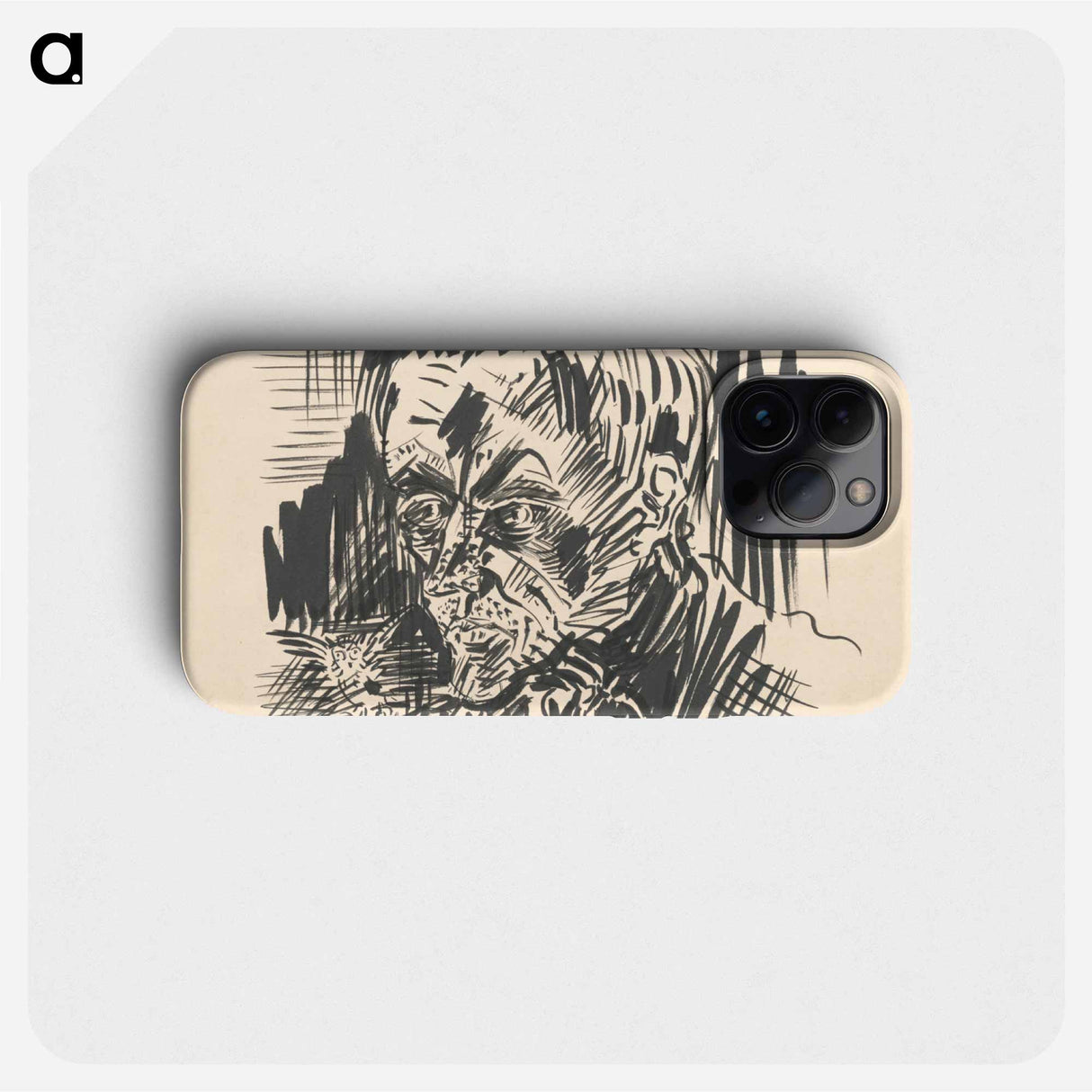Head of a man with an owl - アーノルド ピーター ワイズ クビンチャン Phone Case.