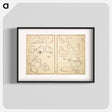 アートポスター-Transmitting the Spirit, Revealing Form of Things: Picture Album of Drawings at One Stroke - 葛飾 北斎 Poster.