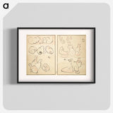 アートポスター-Transmitting the Spirit, Revealing Form of Things: Picture Album of Drawings at One Stroke - 葛飾 北斎 Poster.