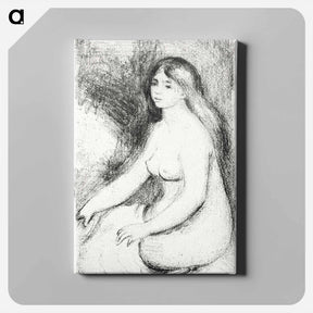 アートパネル-Seated Bather - ピエール オーギュスト ルノワール Canvas.