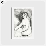 アートポストカード-Seated Bather - ピエール オーギュスト ルノワール Postcard.