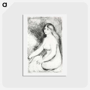 アートポストカード-Seated Bather - ピエール オーギュスト ルノワール Postcard.