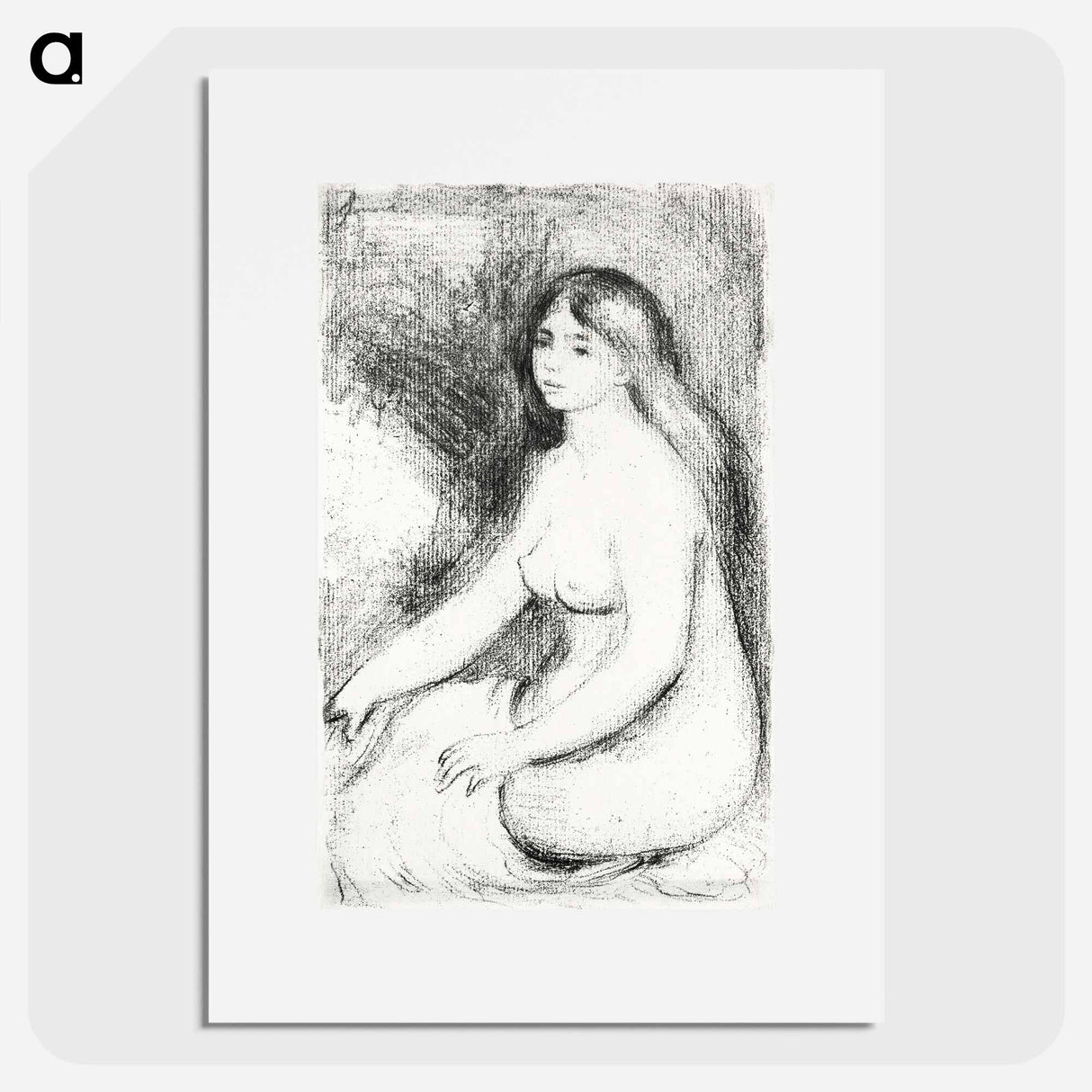 Seated Bather - Pierre-Auguste Renoir Poster.