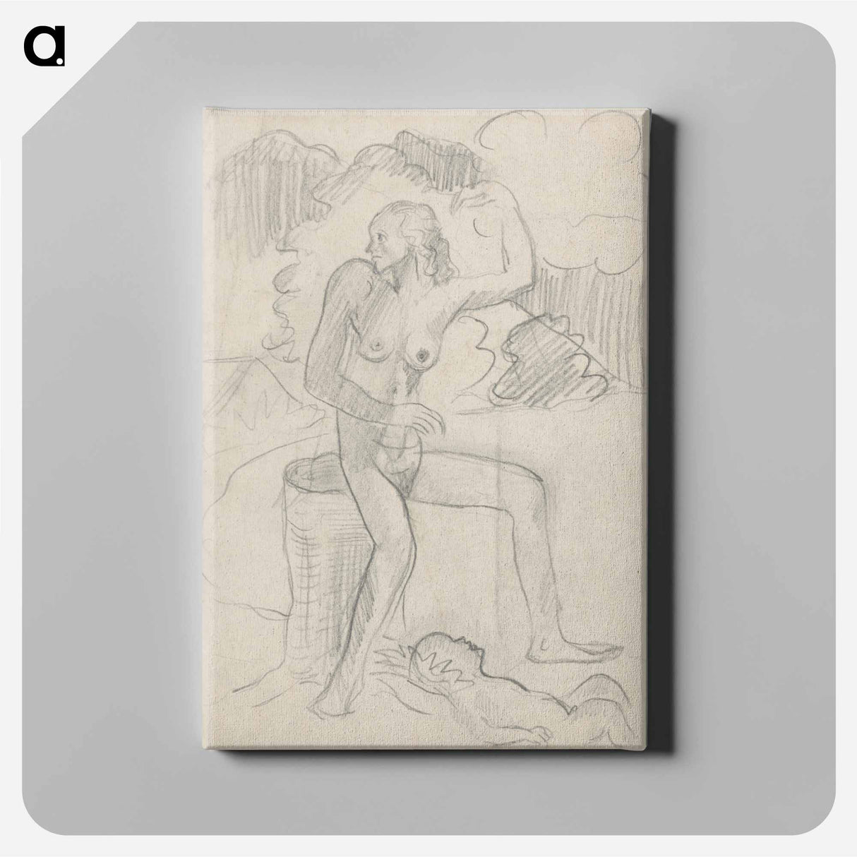 Woman with a child - アーノルド ピーター ワイズ クビンチャン Canvas.