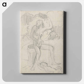 アートパネル-Woman with a child - アーノルド ピーター ワイズ クビンチャン Canvas.