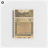 Kalenderblad april met twee duiven - テオ ヴァン ホイテマ Memo.