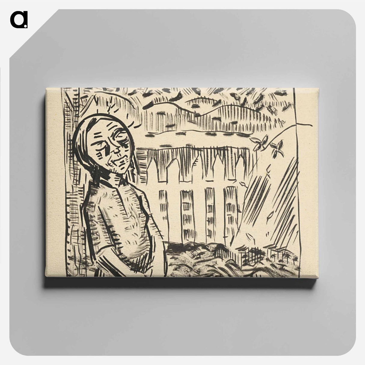 Old woman - アーノルド ピーター ワイズ クビンチャン Canvas.