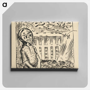 アートパネル-Old woman - アーノルド ピーター ワイズ クビンチャン Canvas.