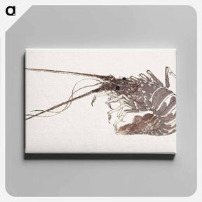 アートパネル-Hokusai's Large Lobster - 葛飾 北斎 Canvas.