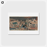 アートポストカード-Tōto ryōgokubashi kawabiraki han'ei zu
 - 歌川 国貞 Postcard.