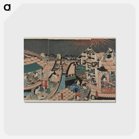アートポストカード-Tōto ryōgokubashi kawabiraki han'ei zu
 - 歌川 国貞 Postcard.