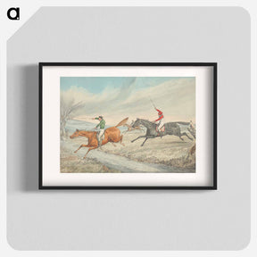 アートポスター-Steeplechasing: Three Riders Taking a Brook
 - イェール大学アートギャラリー Poster.