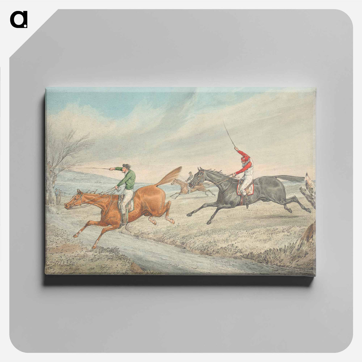 アートパネル-Steeplechasing: Three Riders Taking a Brook
 - イェール大学アートギャラリー Canvas.