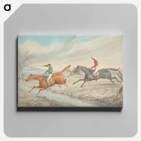アートパネル-Steeplechasing: Three Riders Taking a Brook
 - イェール大学アートギャラリー Canvas.