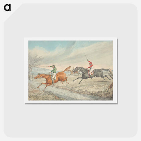 アートポストカード-Steeplechasing: Three Riders Taking a Brook
 - イェール大学アートギャラリー Postcard.