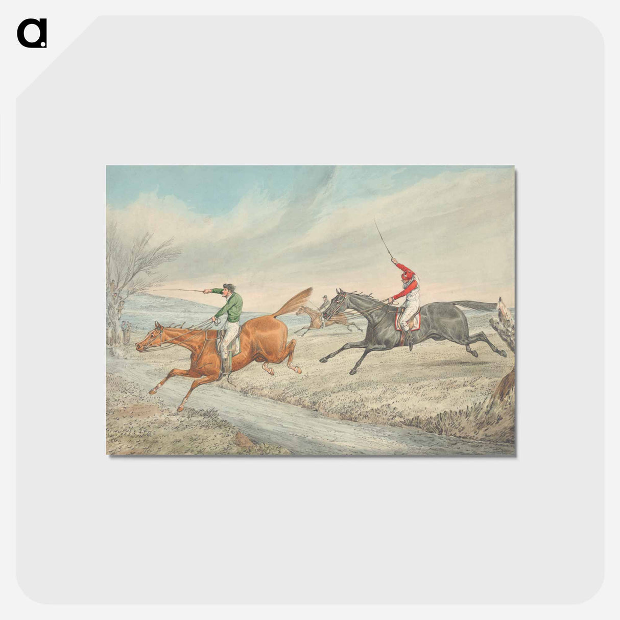 アートポストカード-Steeplechasing: Three Riders Taking a Brook
 - イェール大学アートギャラリー Postcard.