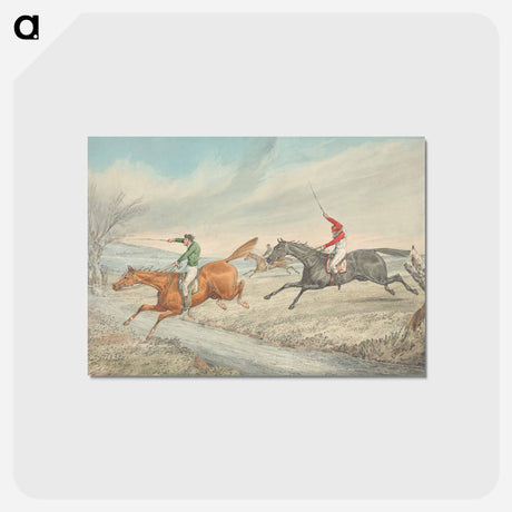 アートポストカード-Steeplechasing: Three Riders Taking a Brook
 - イェール大学アートギャラリー Postcard.