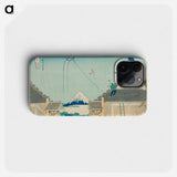 Hokusai's Mitsui Shop on Suruga Street in Edo - Katsushika Hokusai Phone Case.