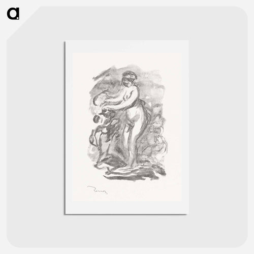 Woman with Grapevine - ピエール オーギュスト ルノワール Postcard.