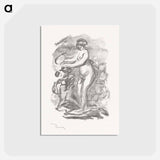 アートポストカード-Woman with Grapevine - ピエール オーギュスト ルノワール Postcard.