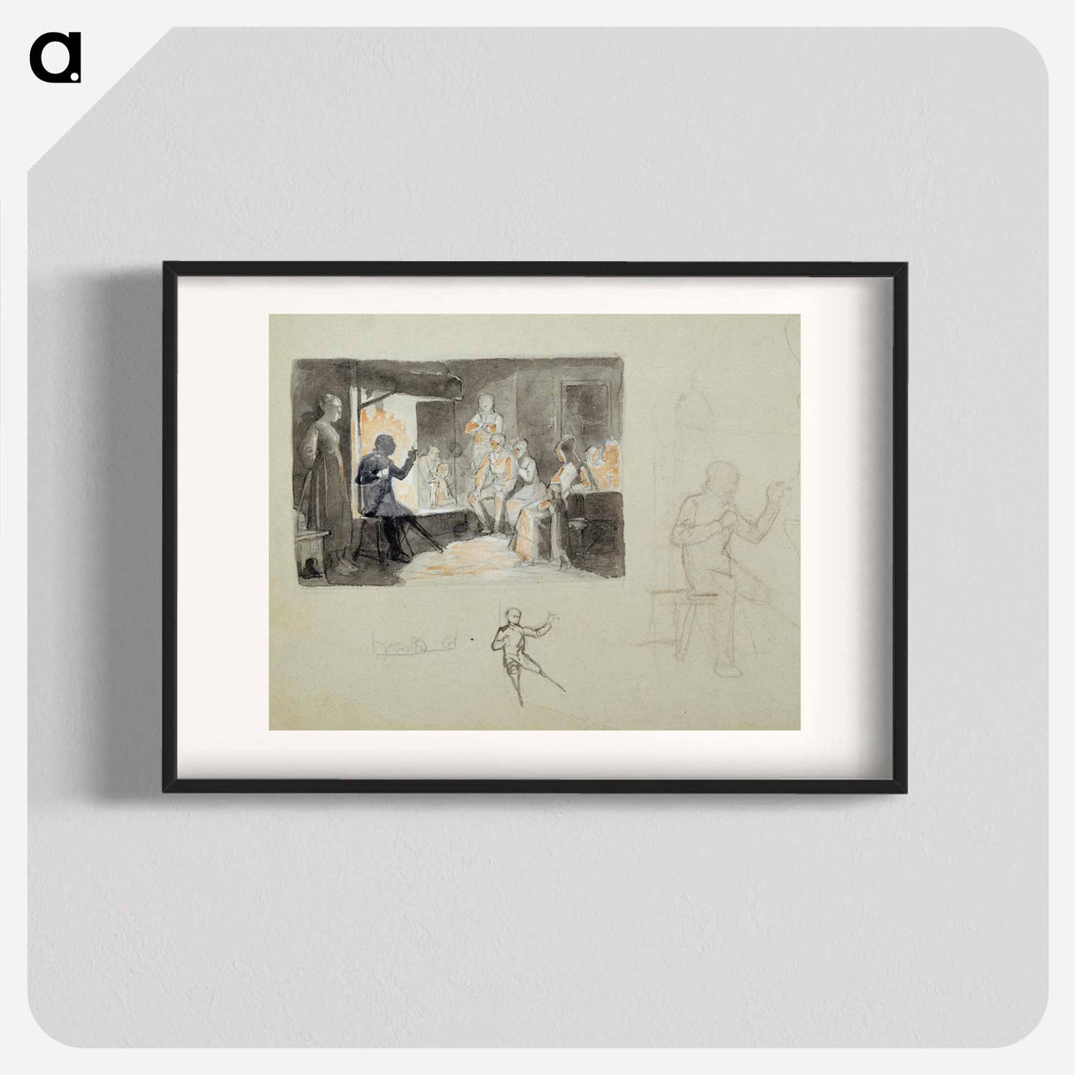 Pistol´s tales, composition study i - アルバート エーデルフェルト Poster.