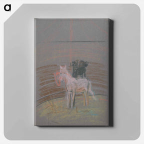アートパネル-Sketch of a horse in a ring - アーノルド ピーター ワイズ クビンチャン Canvas.