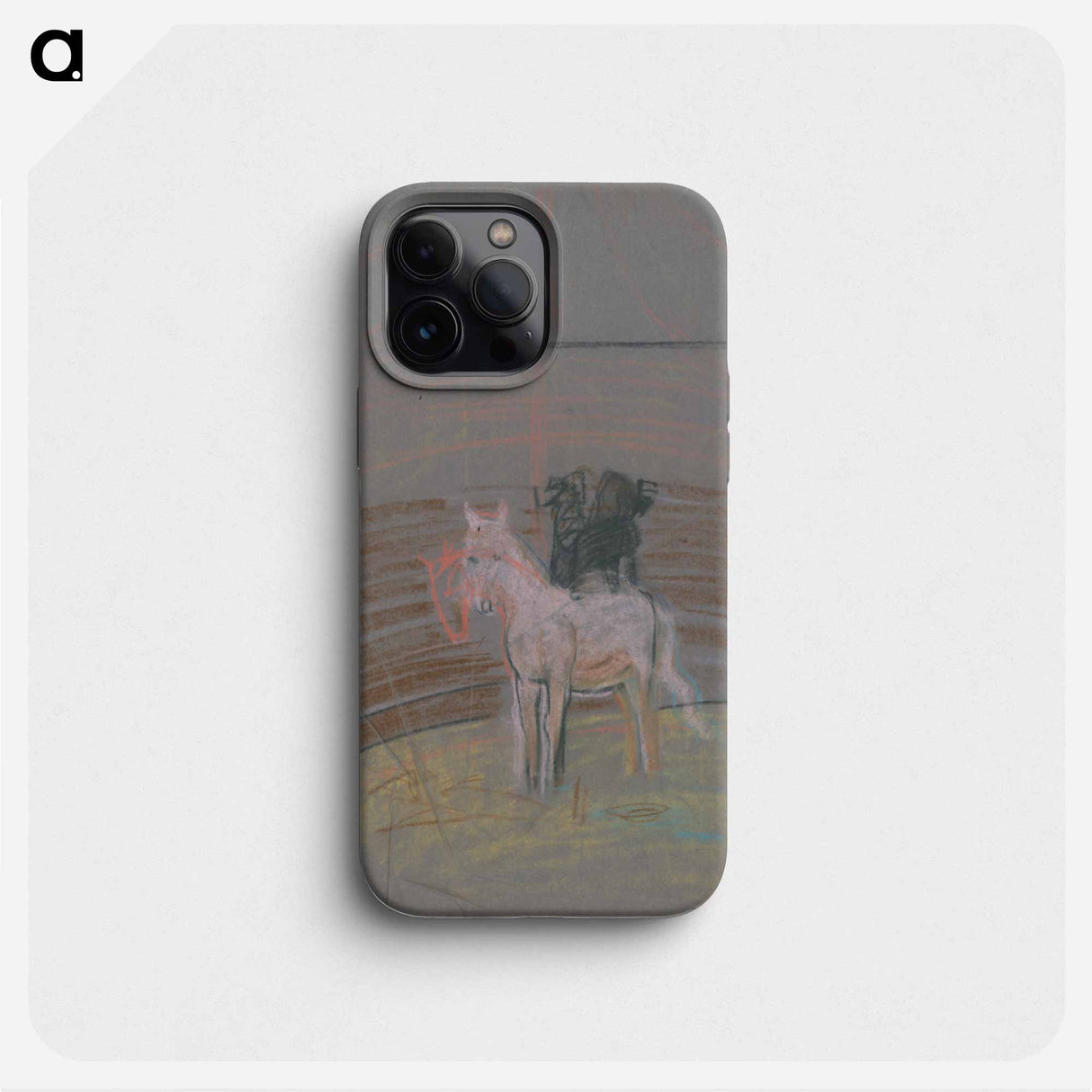 Sketch of a horse in a ring - アーノルド ピーター ワイズ クビンチャン Phone Case.