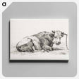 アートパネル-Lying cow - ジャン ベルナール Canvas.