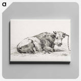 アートパネル-Lying cow - ジャン ベルナール Canvas.