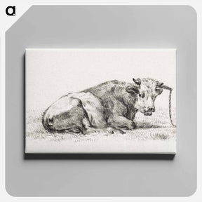 アートパネル-Lying cow - ジャン ベルナール Canvas.
