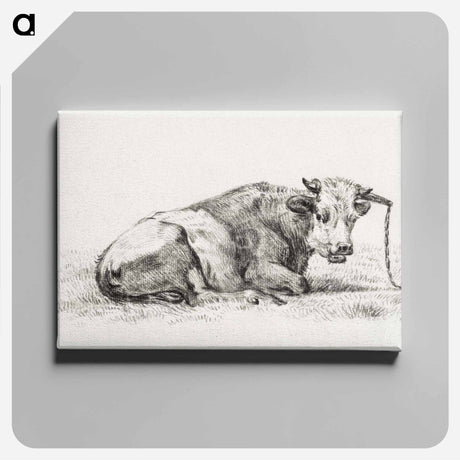 アートパネル-Lying cow - ジャン ベルナール Canvas.