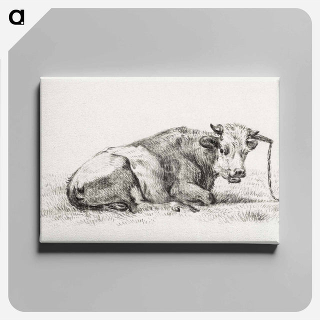 アートパネル-Lying cow - ジャン ベルナール Canvas.