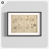 アートポスター-Random sketches by Hokusai volumes 1 to 11 - 葛飾 北斎 Poster.