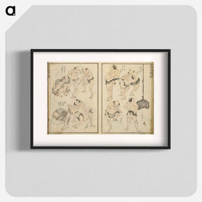アートポスター-Random sketches by Hokusai volumes 1 to 11 - 葛飾 北斎 Poster.