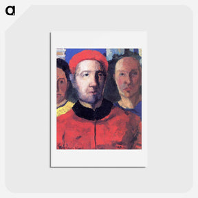 アートポストカード-Triple portrait - カジミール マレーヴィチ Postcard.