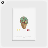 アートポストカード-Cactus Mammillaria - ピエール ジョゼフ ルドゥーテ Postcard.
