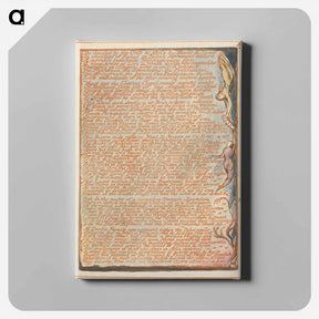 アートパネル-Jerusalem, Plate 89, "Tho divided by the Cross...." - ウィリアム ブレイク Canvas.