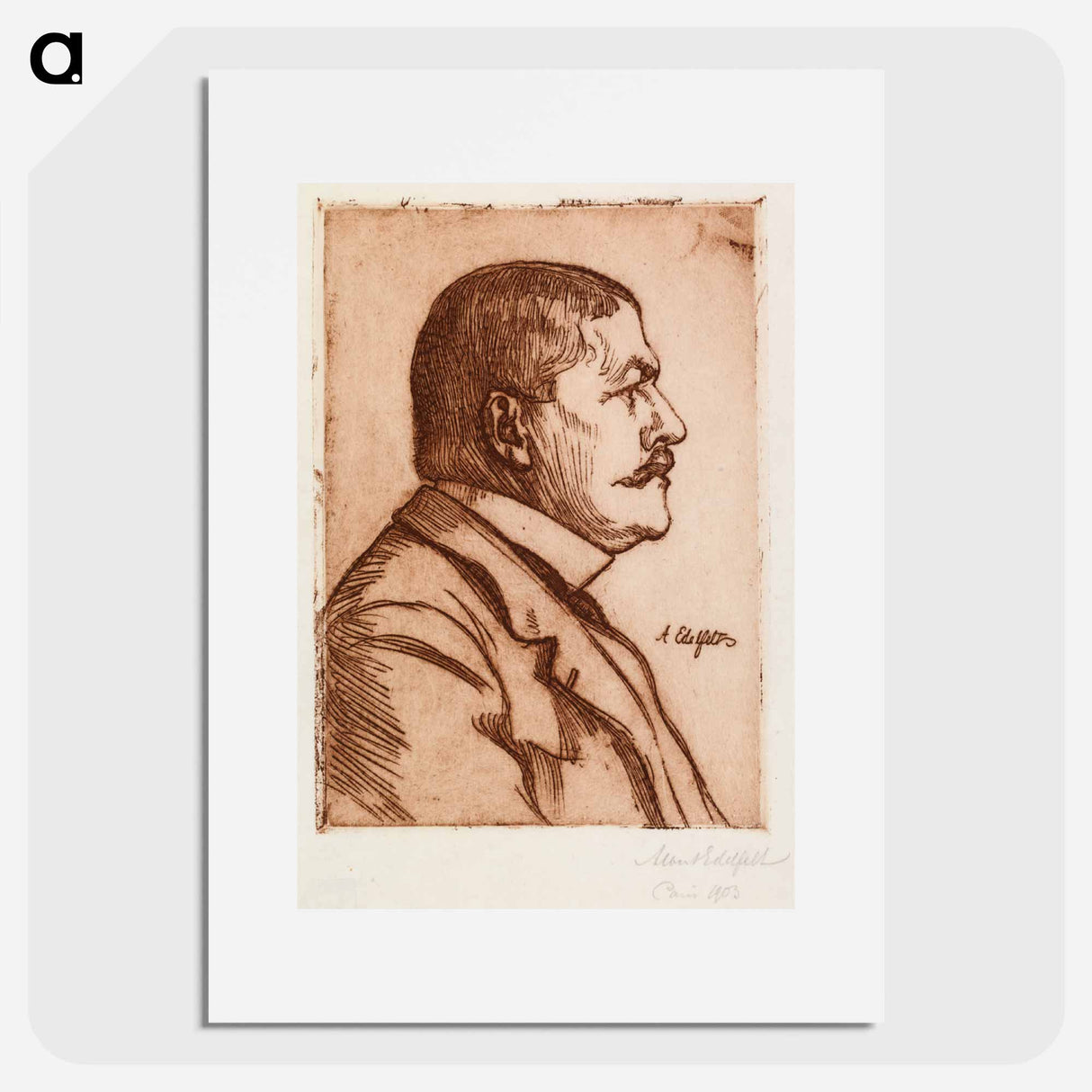 Portrait of minister jean baptiste pasteur - アルバート エーデルフェルト Poster.