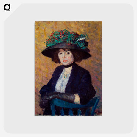 アートポストカード-Woman with Green Hat
 - バーンズ・コレクション Postcard.