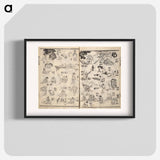 Hokusai's The Quick Pictorial Dictionary - Katsushika Hokusai Poster.