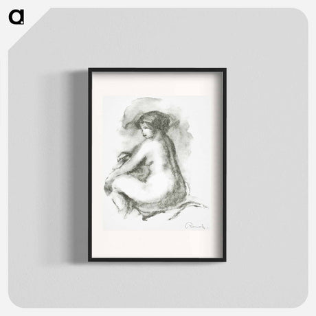 アートポスター-Étude de Femme nue, assise - ピエール オーギュスト ルノワール Poster.