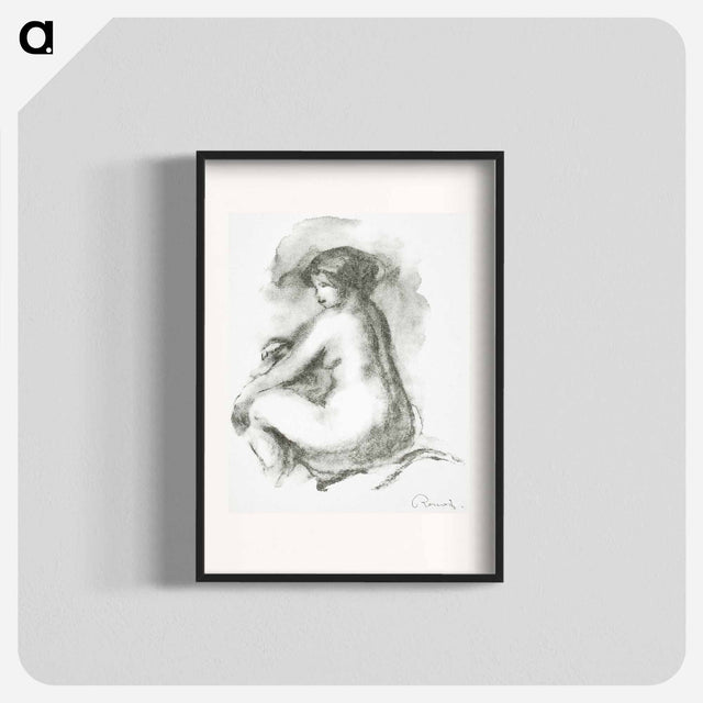 アートポスター-Étude de Femme nue, assise - ピエール オーギュスト ルノワール Poster.